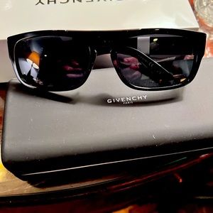 Givenchy 57mm rectangle black unisex sunglasses NWT